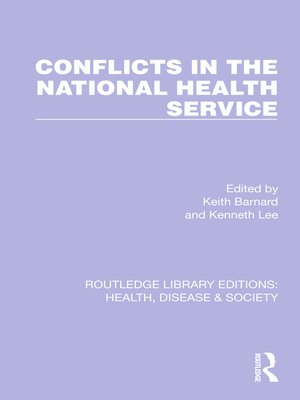 cover image of Conflicts in the National Health Service